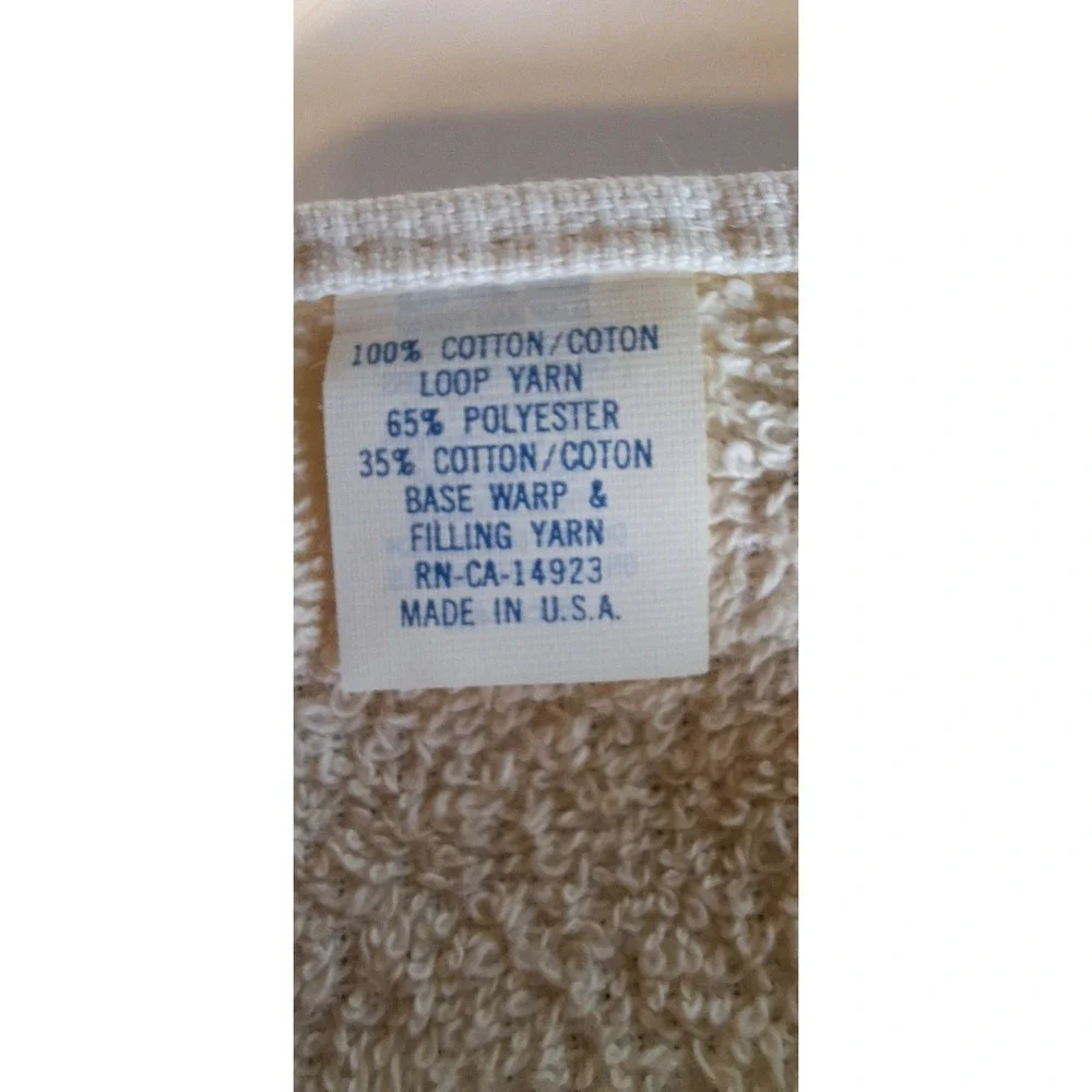 Vintage Herbs and Spices Kitchen Hand Towel Fringe Terry Cloth Made in USA Retro